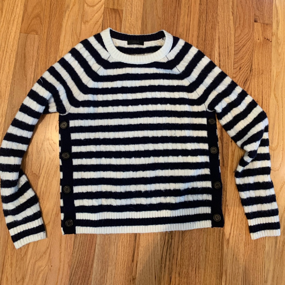 Navy and white stripped sweater
